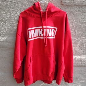 IMKING Raw Talent Red & White Hoodie. California Street Brand. Size- 2X
